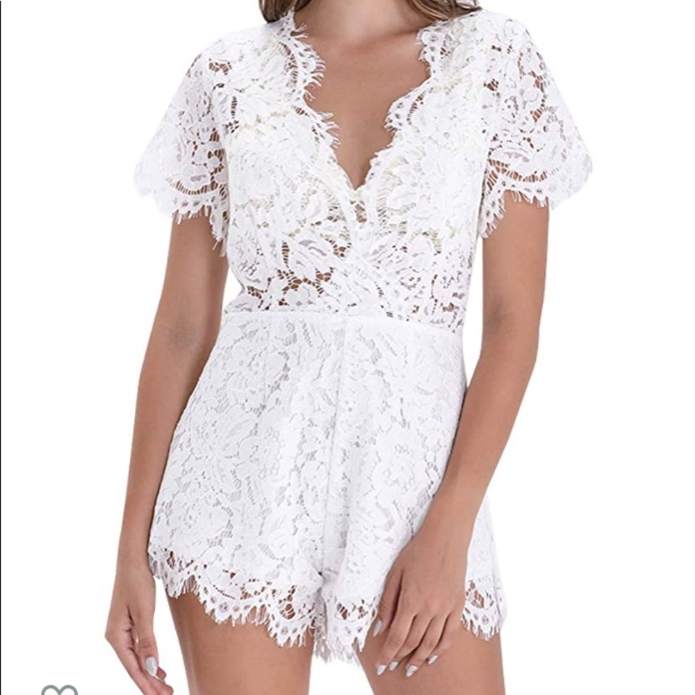 1 White Lace Romper and 1 LuLu’s Ivory Shift dress